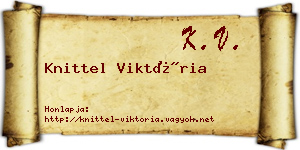 Knittel Viktória névjegykártya